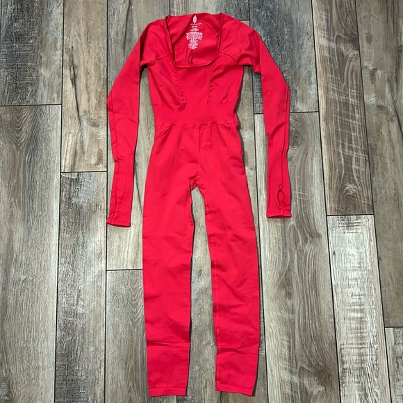 NWOT FP Movement Good Karma Long Sleeve Onesie Red XS/S - Picture 4 of 7